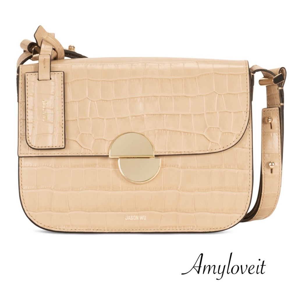 Jason Wu Orbit Croc Leather Shoulder Bag #11